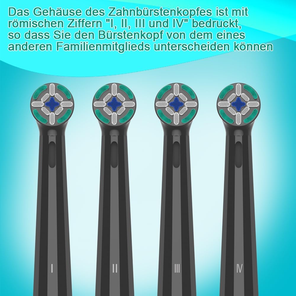 Thumbnail 6 de 8er IO Sanfte Reinigung Aufsteckbürsten für Oral-B iO – Sensitiv (Schwarz)