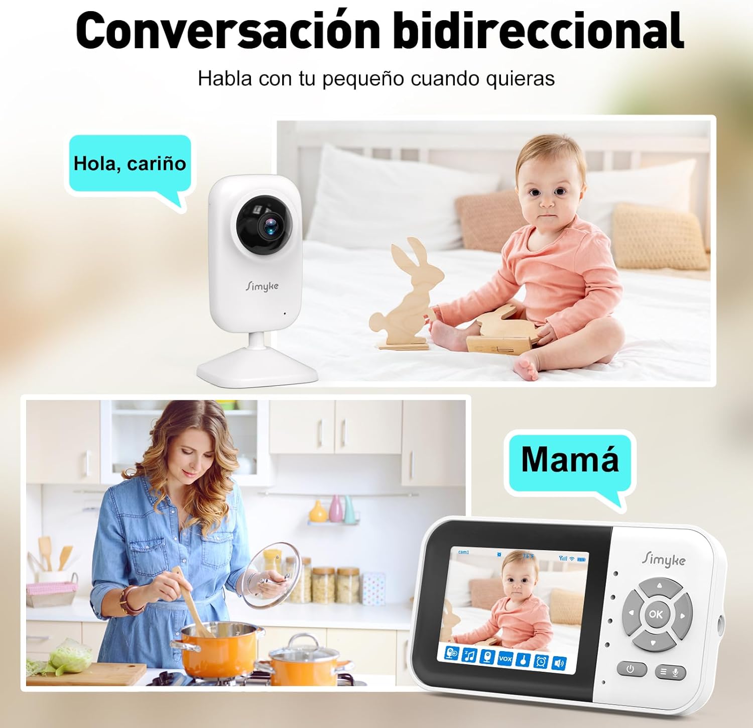 Thumbnail 3 de Simyke Vigilabebes 2,8" monitor