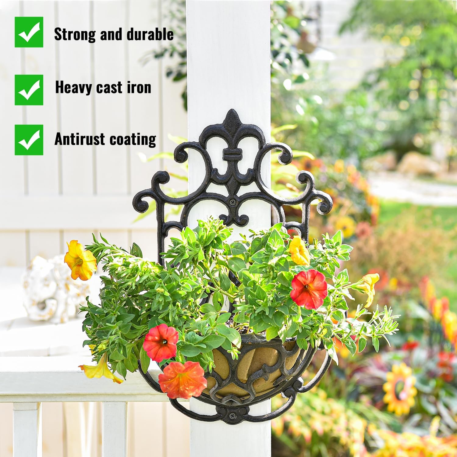 Thumbnail 6 de Sungmor cast-iron wall planter baskets