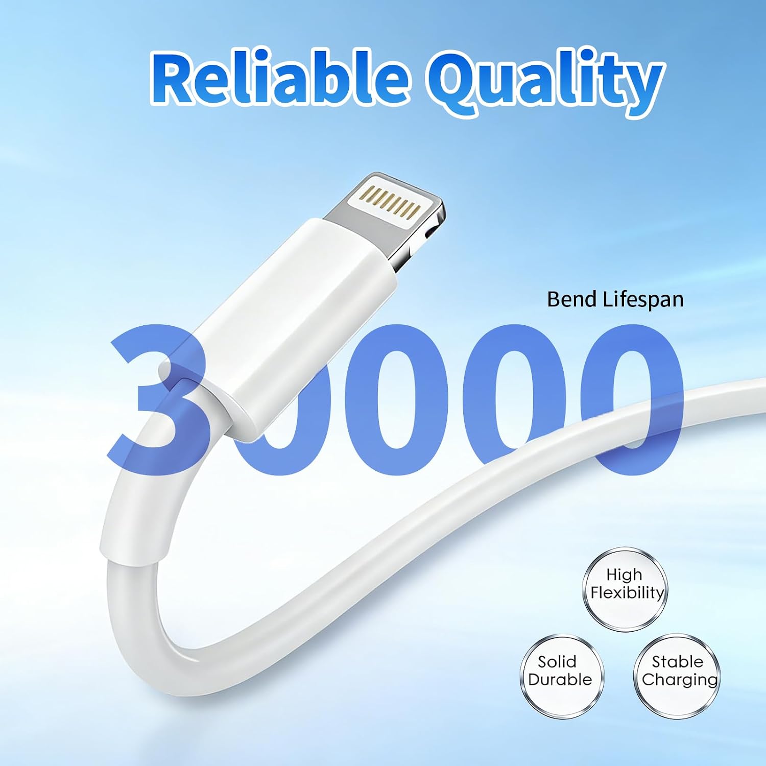 Detalle 2 de Ximytec XimyCable-006 USB-C to Lightning Cables, 3-Pack, 10 ft, MFi-Certified
