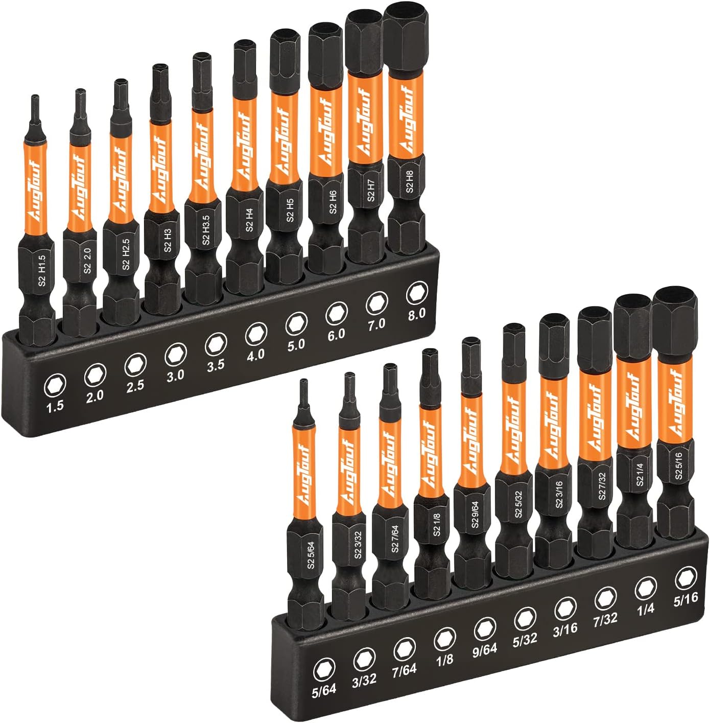 Detalle de toolant TA01001001 Impact Allen Wrench Bit Set, 20-Piece Metric & SAE