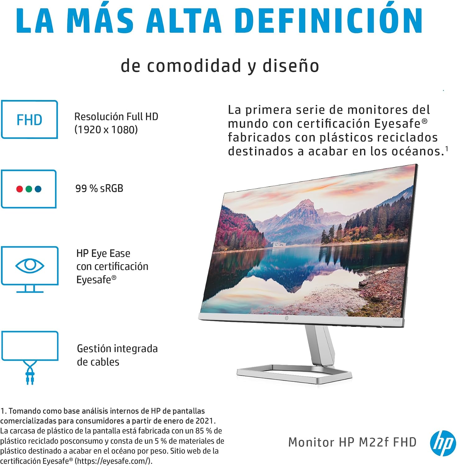 Thumbnail 3 de HP M22f – Monitor 22" Full HD con tecnología Eye Ease 🖥