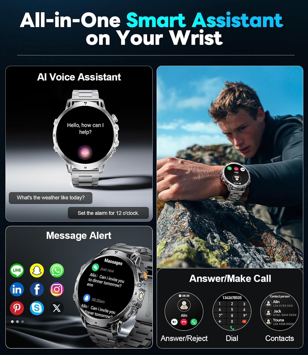 Detalle de LIGEMI Smart Watch 1.85-inch HD