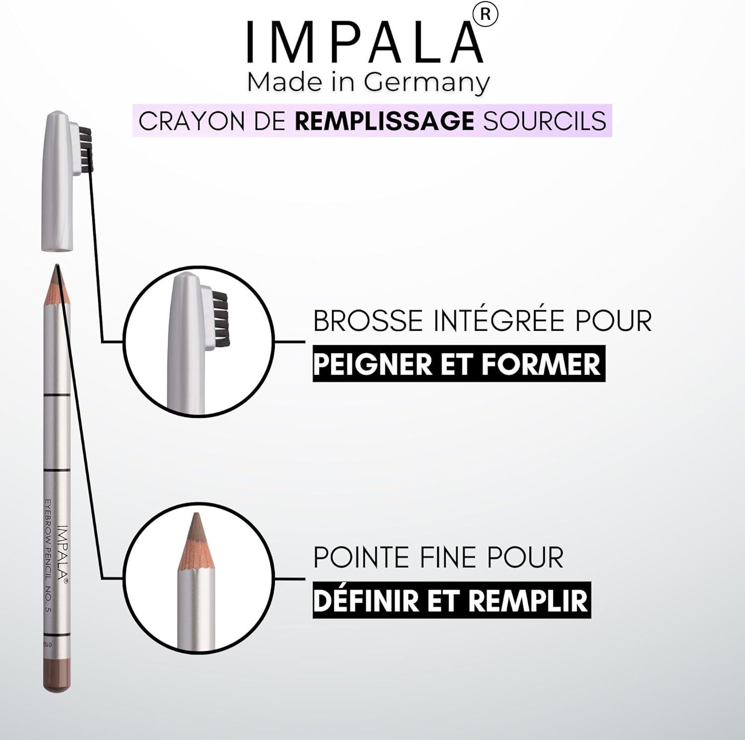 Thumbnail 1 de Impala Crayon à Sourcils avec Brosse | Couleur 05 Noisette
