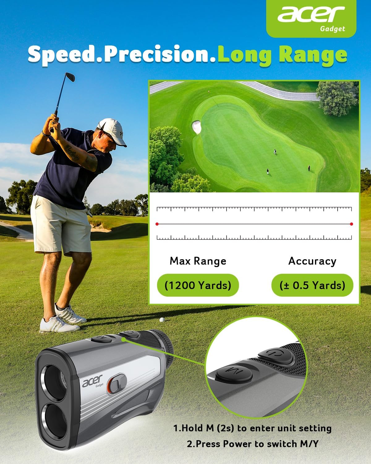 Detalle 2 de Acer Gadget Golf Rangefinder 6X