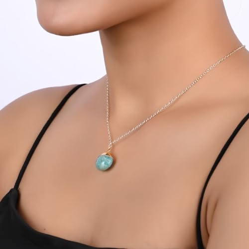 Detalle de Gempires Natural Amazonite Teardrop Pendant