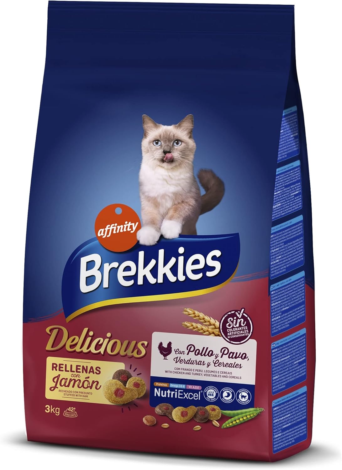 Brekkies Pienso Delicious 3000 gr para gatos 🐱