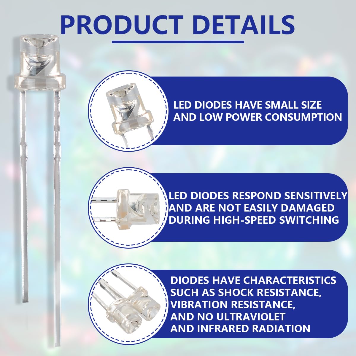 Thumbnail 3 de Innfeeltech 3mm gelbe LED 100er-Pack 💡