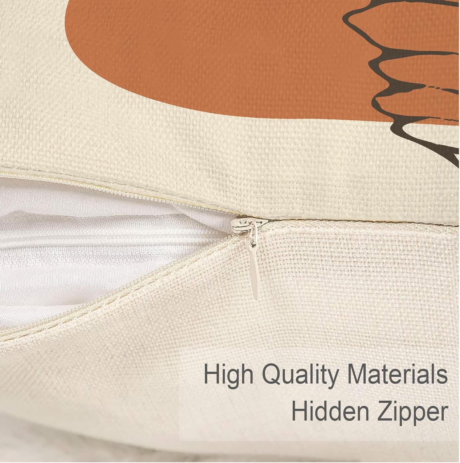 Thumbnail 5 de Lot de 4 housses de coussin ZWJD 30x50 à motif géométrique, en lin coton