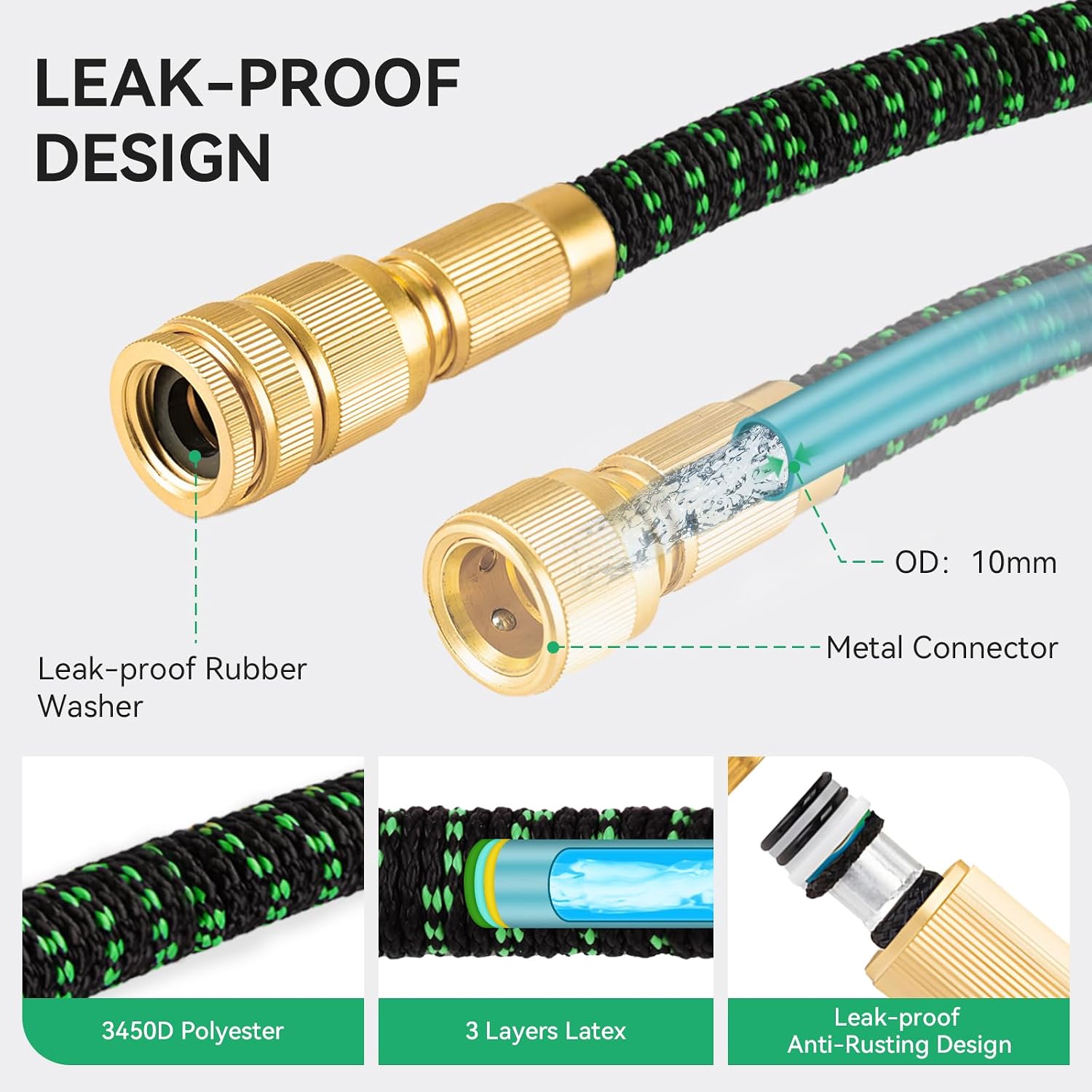 Detalle 2 de Yofidra 100FT Expandable Hose Pipe with 10-Pattern Spray Gun
