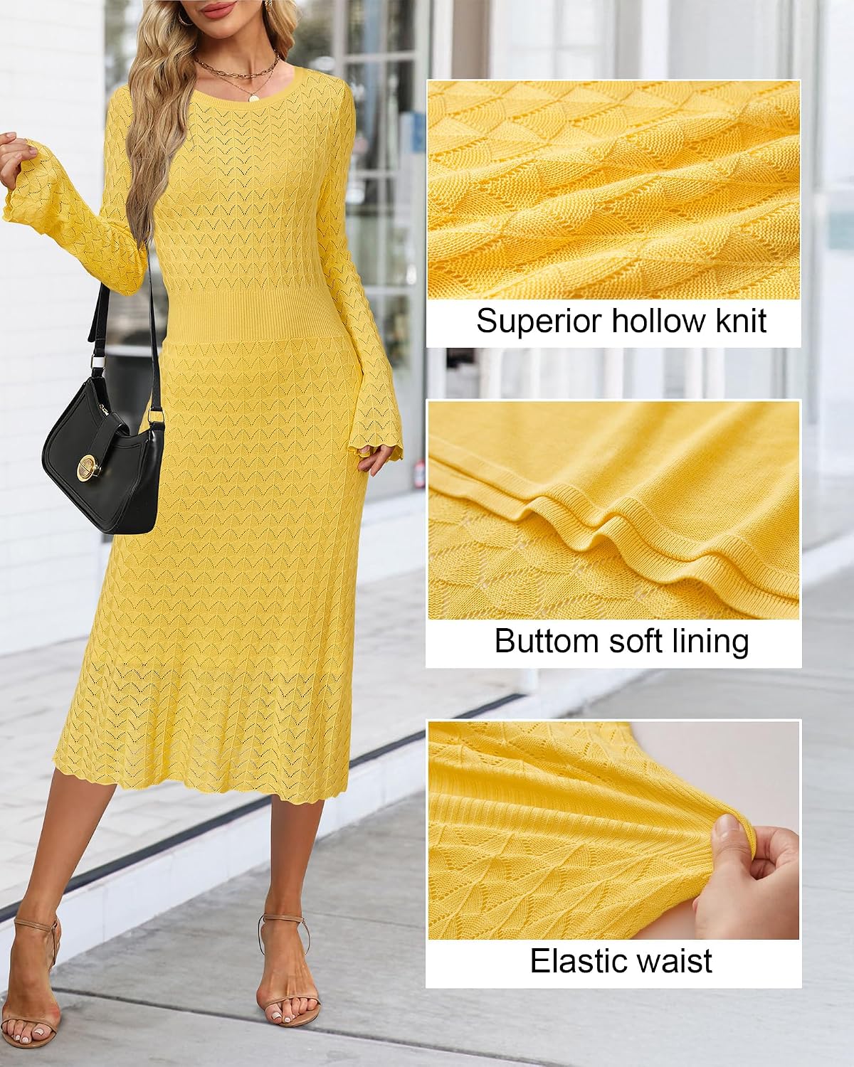 Detalle 2 de Newshows Sweater Dress in Knit Fabric