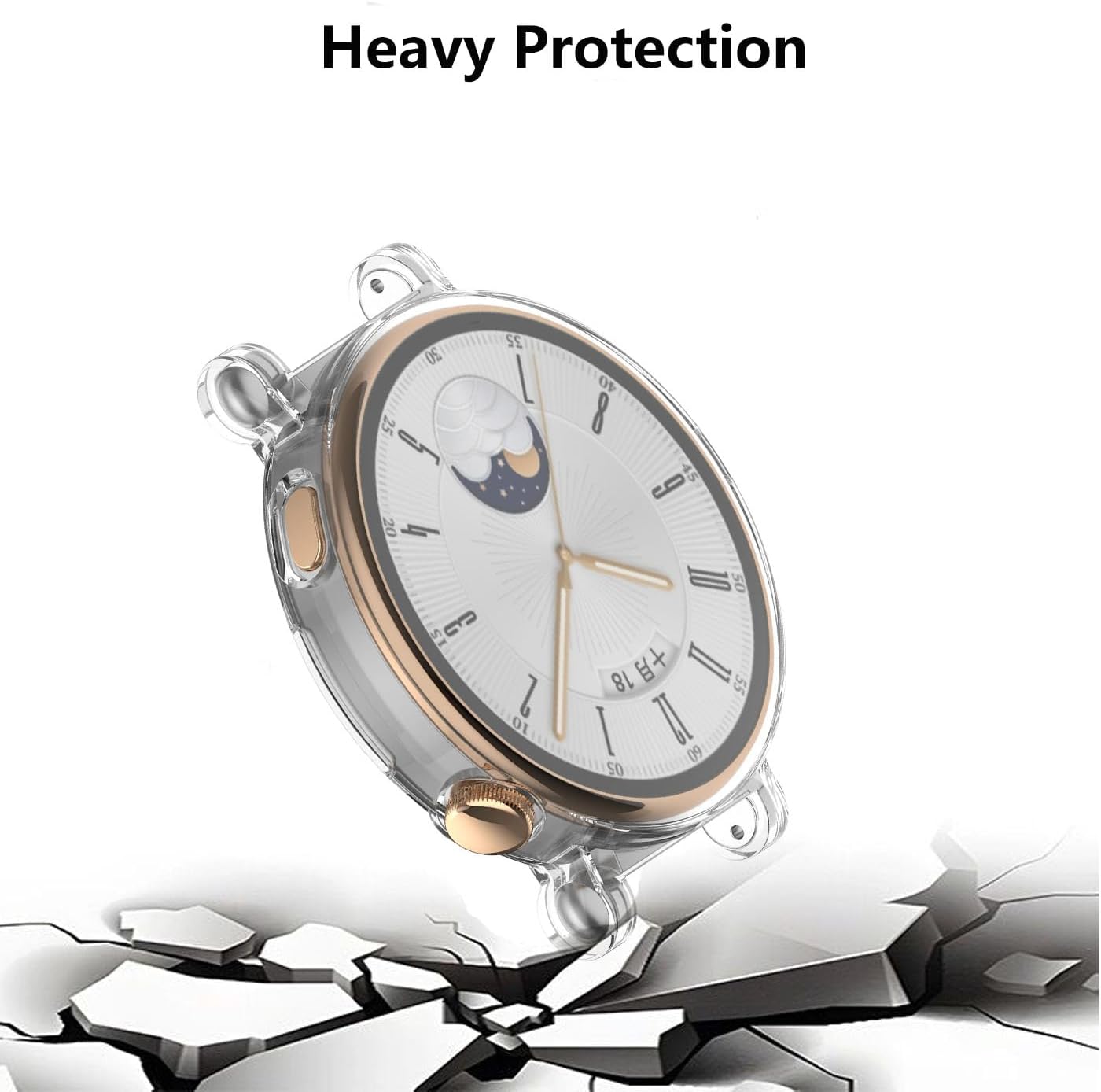 Thumbnail 1 de HOMTERN 2-Pack TPU Cases for Huawei Watch GT 4 (41mm or 46mm) with Full-Cover Screen Protection