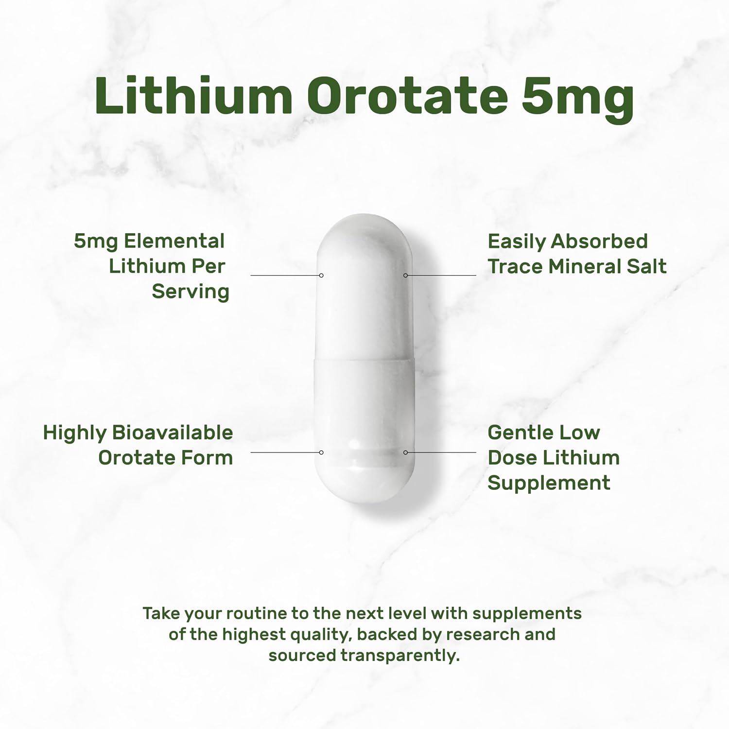Detalle de Lithium Orotate Supplement 5mg
