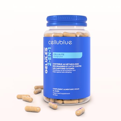Detalle de Cellublue Gélules Anti-Cellulite – Complément alimentaire minceur femme, végétal et vegan