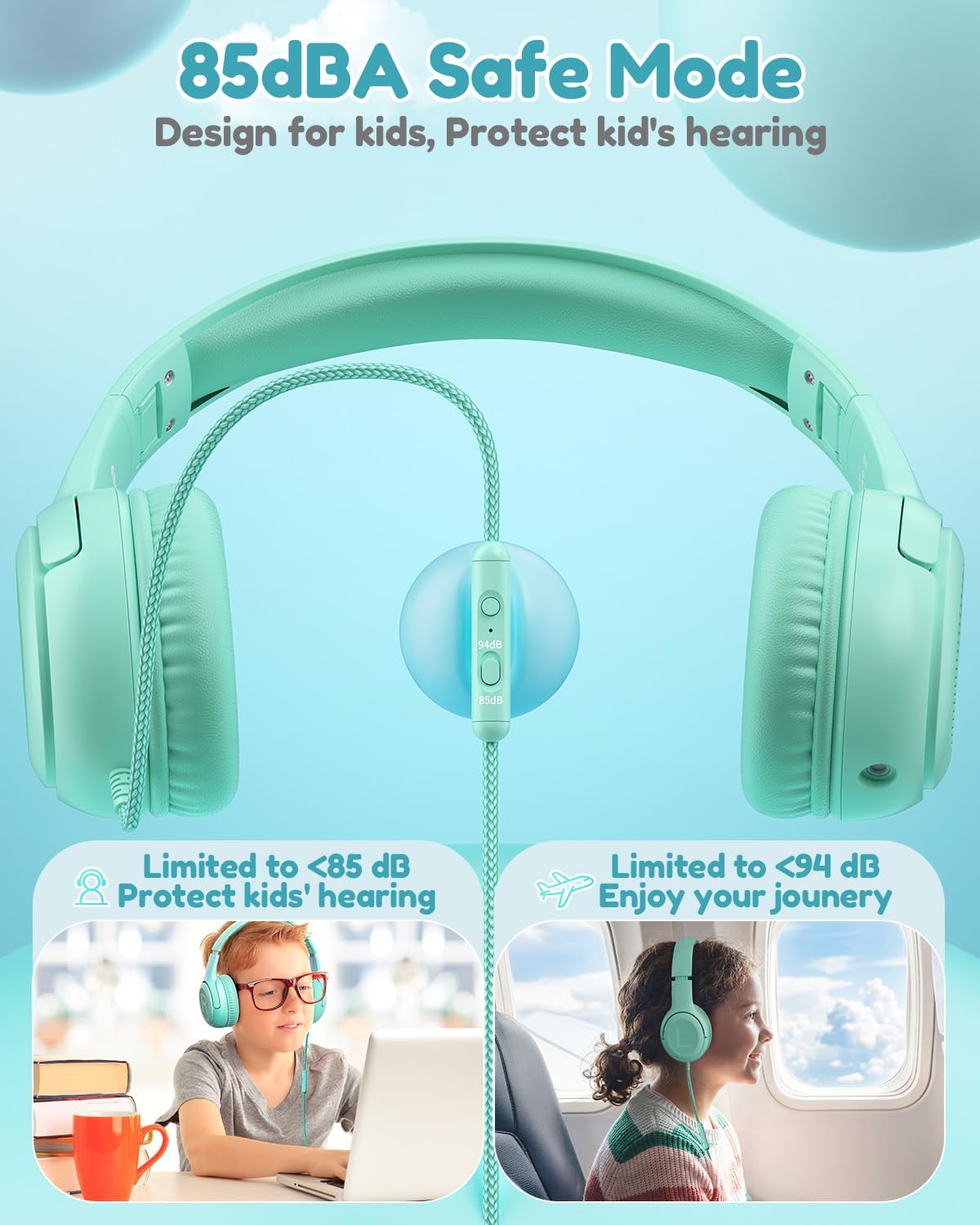 Thumbnail 1 de awatrue Kopfhörer Kinder 85 dB