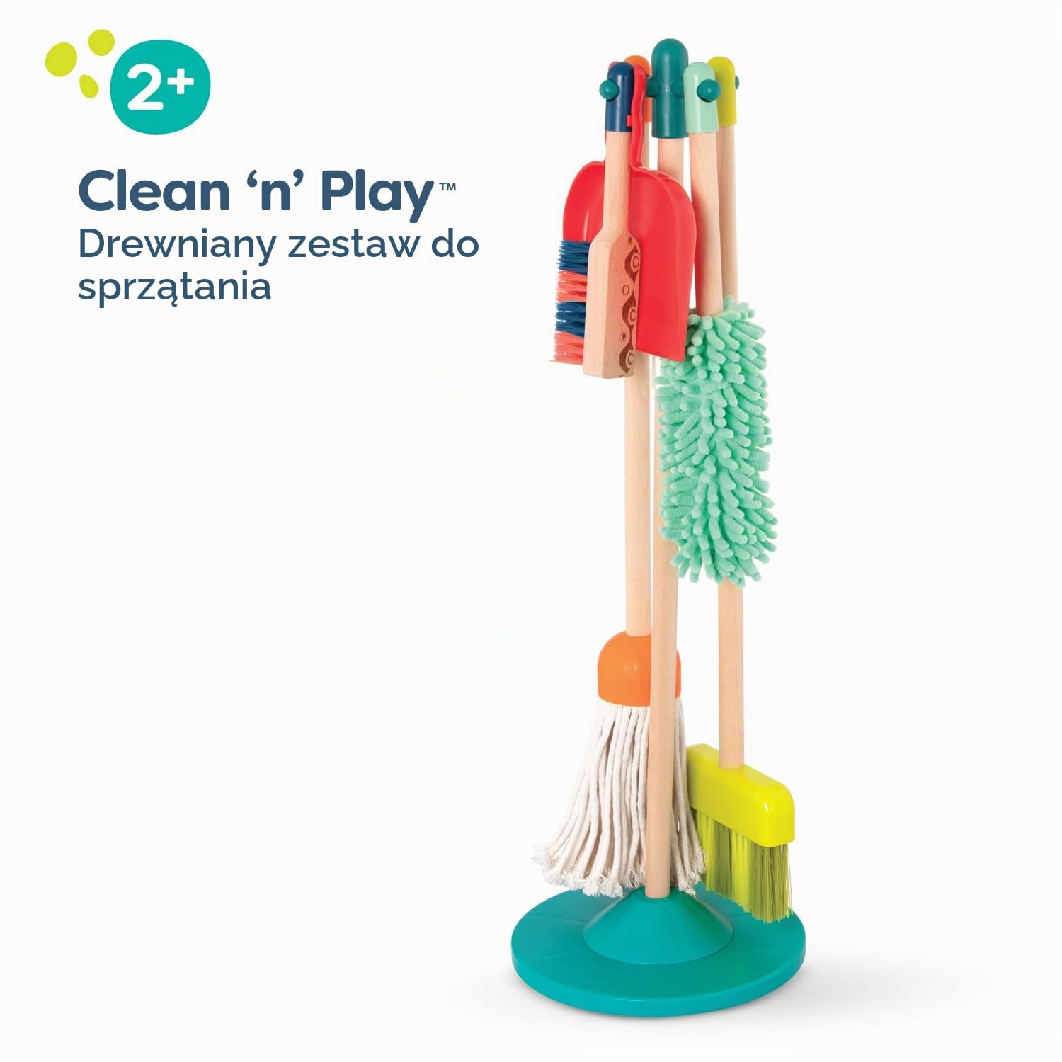 Detalle de B. Toys Clean 'n' Play – drewniany zestaw do zabawy w sprzątanie