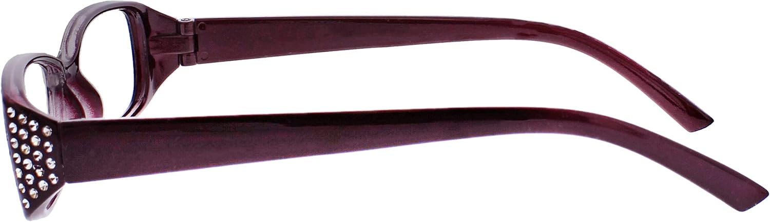 Thumbnail 2 de OPULIZE Lesebrille im Designer-Stil „Schwarzer und Lila Diamonte“ (2er-Set) mit Stärke +1,50