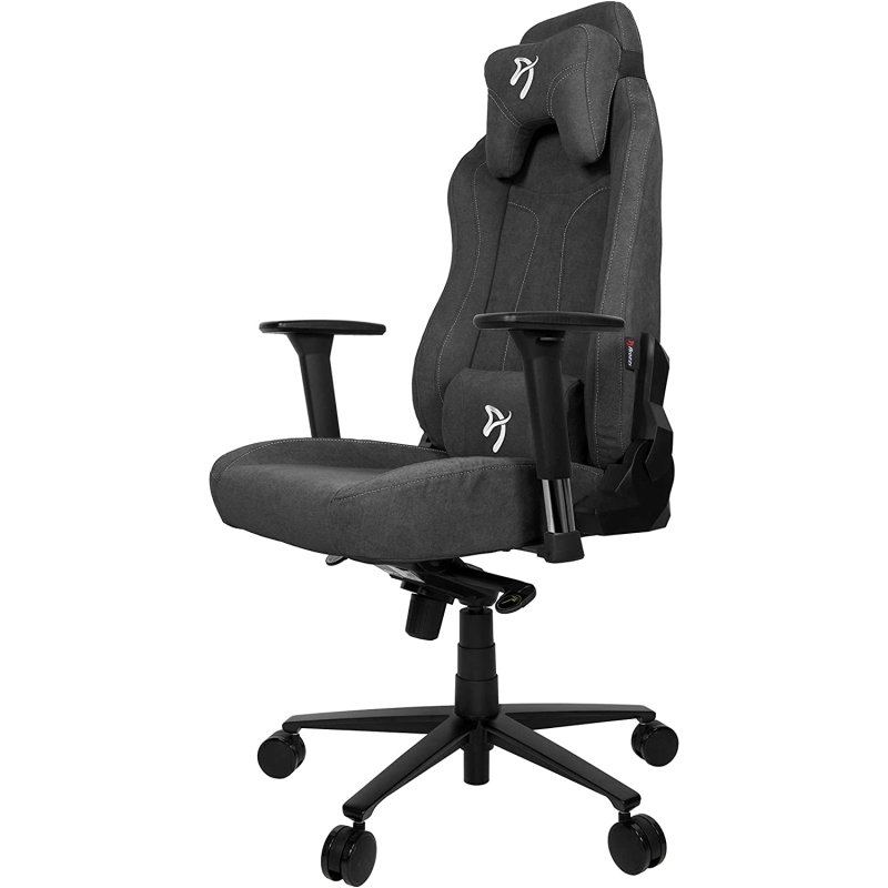 Detalle 2 de Arozzi Vernazza Soft Fabric Silla Gaming Gris Oscuro: confort y amplitud para largas sesiones
