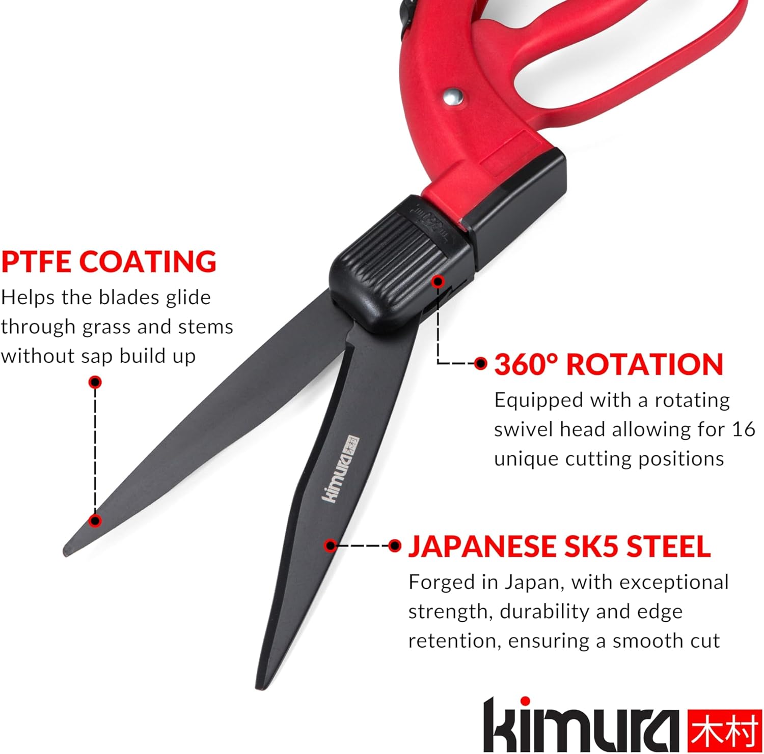 Thumbnail 1 de Kimura Pro Grass Shears 370mm SK5 blades