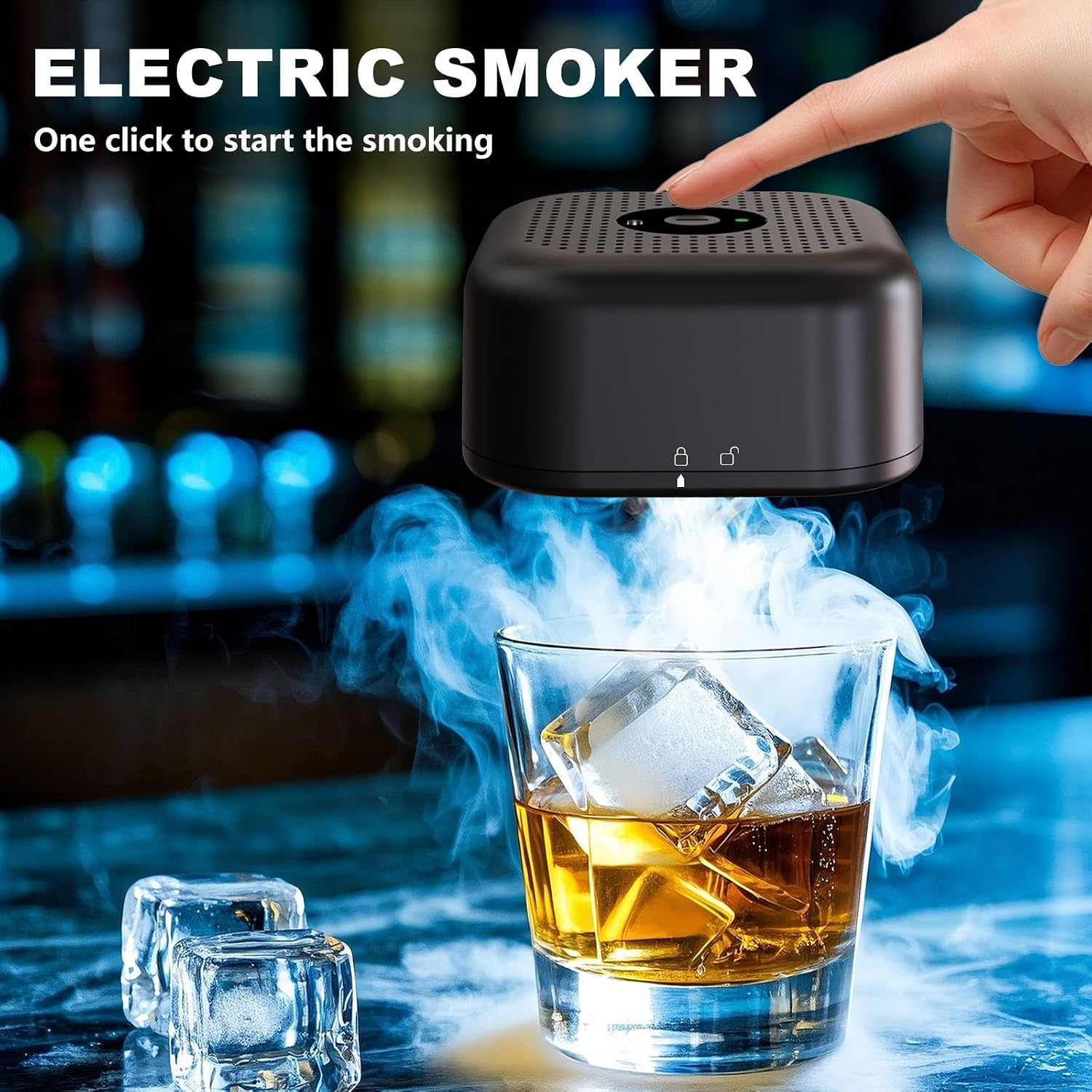 Thumbnail 5 de Electric Cocktail Smoker kit Rechargeable 6 wood chips 🍸