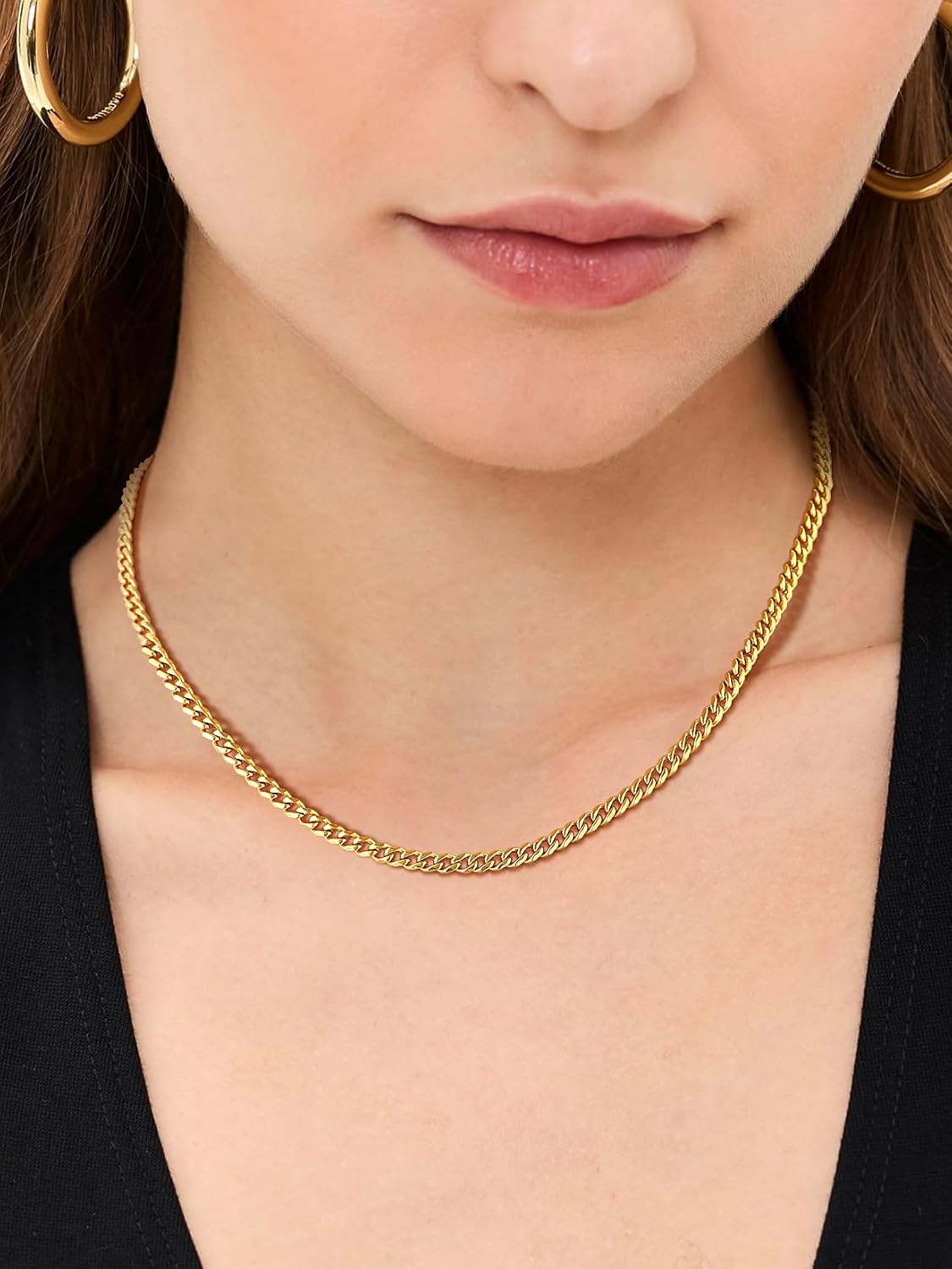 Thumbnail 2 de Suplight Herren Panzerkette Cuban Link 3/6/9mm – Edelstahl 316L, 36–76 cm, Silber/Gold/Schwarz