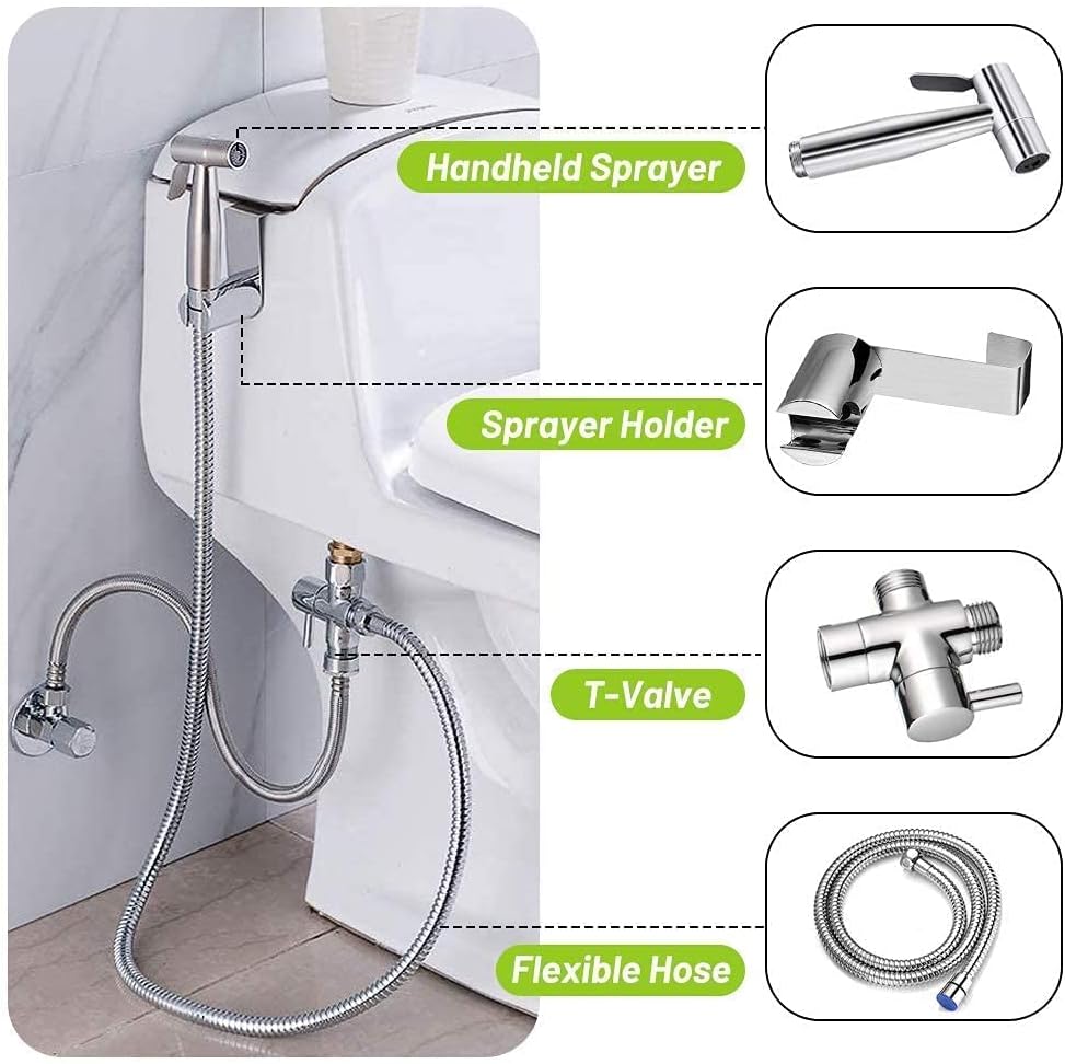 Detalle de Roccar 20231212 Handheld Bidet Sprayer, Stainless Steel with Dual Spray Modes
