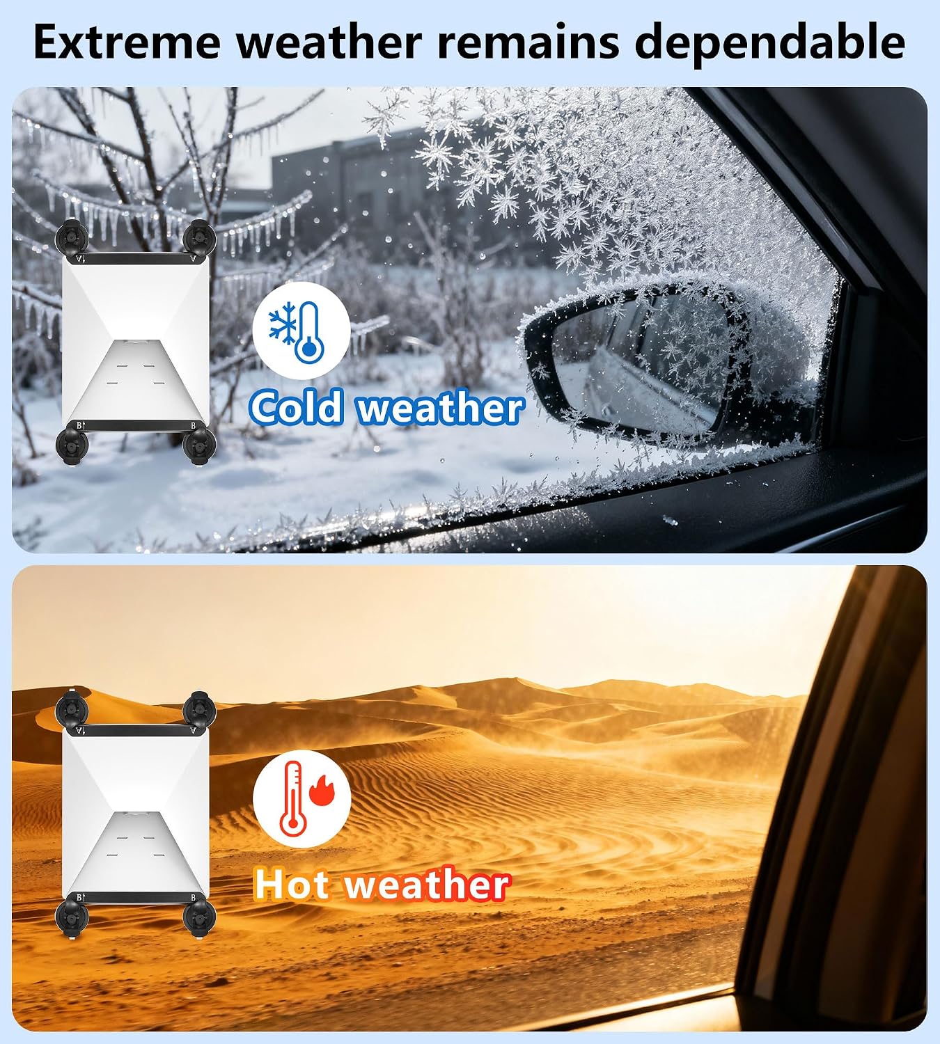 Thumbnail 3 de MEKEET Starlink Mini Suction Cup Mount for Window (Black) — strong-grip, vibration-resistant car/sunroof/ RV mount