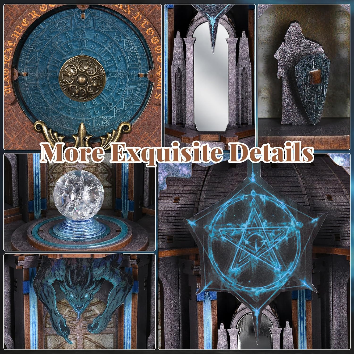 Detalle de MiniCity MiniCity DIY Book Nook Kit – Booknook-Hausmodell mit LED (Circle of Magic)