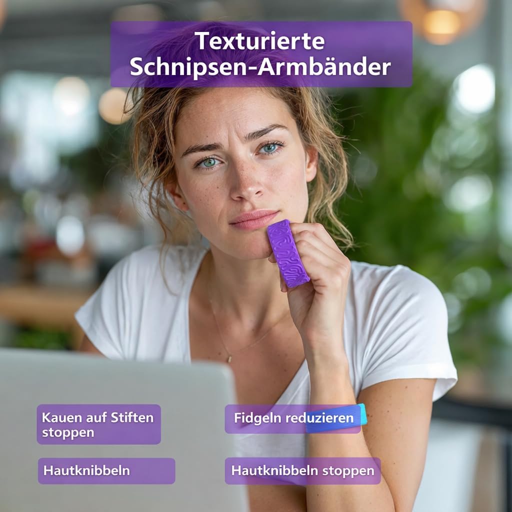 Thumbnail 4 de AotBlcer: 6 strukturierte Sensorik-Armbänder mit Silikonverschluss für Kinder & Erwachsene