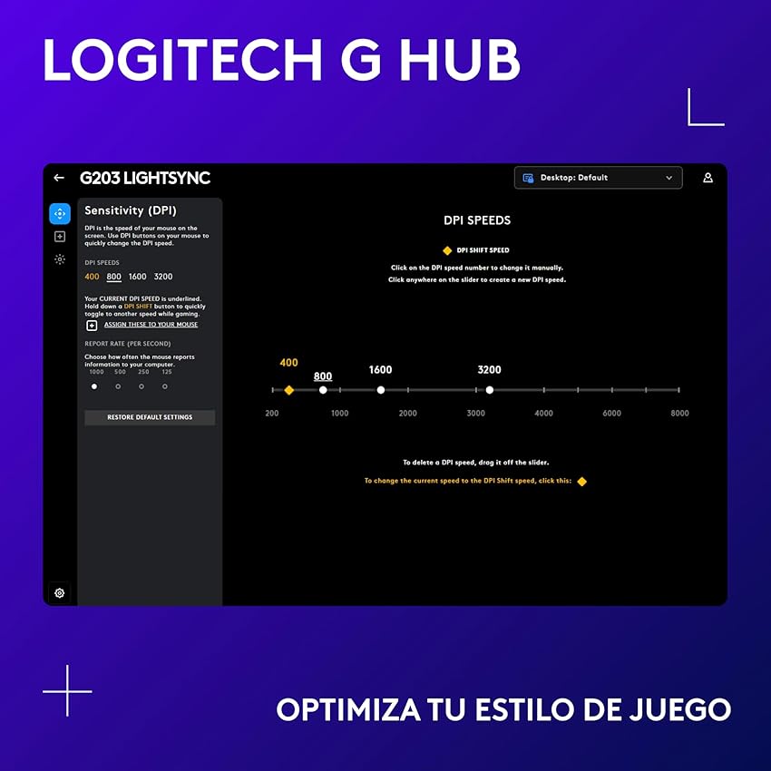 Thumbnail 4 de Logitech G203 Ratón gaming 8.000 DPI Blanco