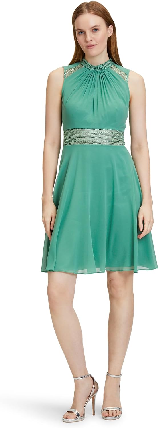 Detalle de Vera Mont Robe de Cocktail à empiècement en Dentelle pour femme