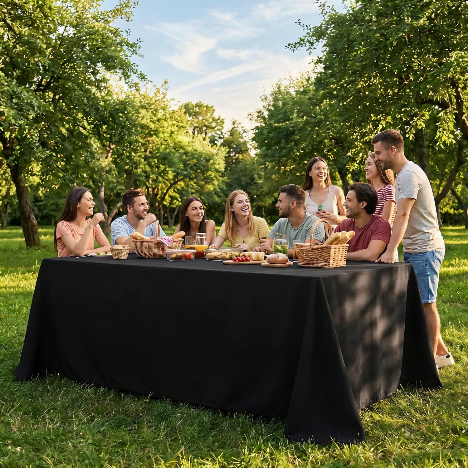Thumbnail 5 de 8 Packs Black Tablecloths 90x156