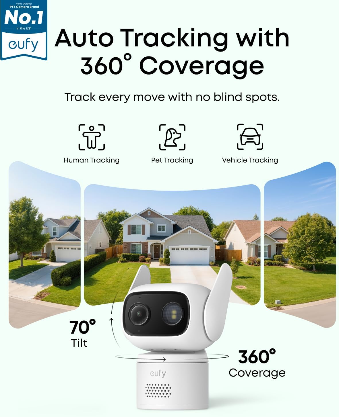 Detalle 2 de eufy Security Camera C31 2-Pack: 360° Indoor/Outdoor Coverage with 24/7 Local Recording