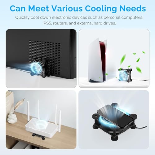 Thumbnail 4 de ELUTENG 80mm USB Fan 5V — Quiet, 3-Stage Adjustable Speed