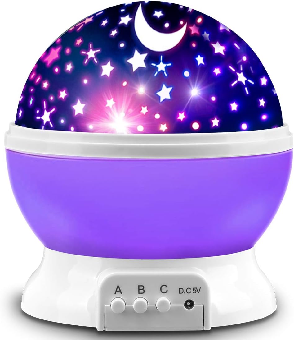 Detalle de MOKOQI 012-1361 Star Projector Night Light, 8 Color Modes, 360° Rotation