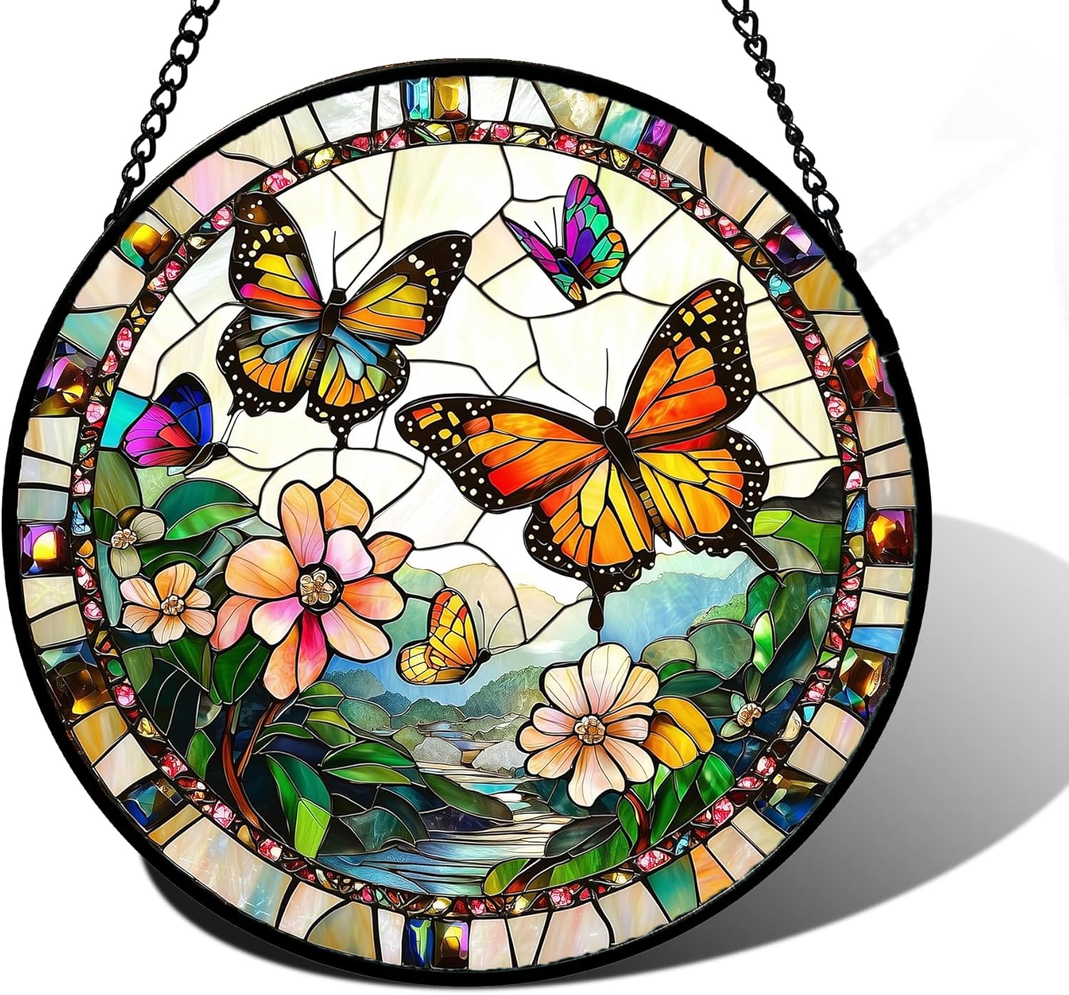 Detalle de Stained Glass Suncatcher, 9.8-Inch