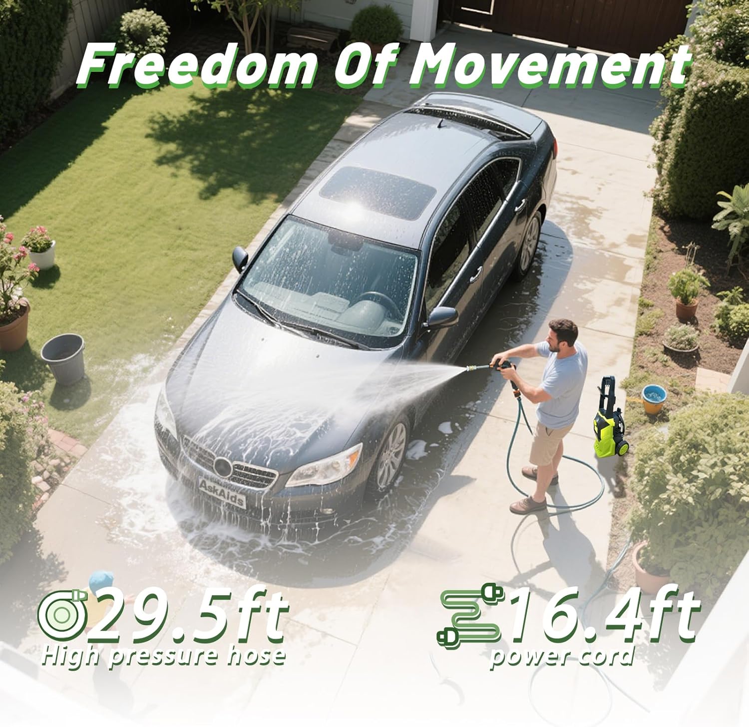 Thumbnail 4 de Pressure Washer 1800W Power Washer 2.6GPM