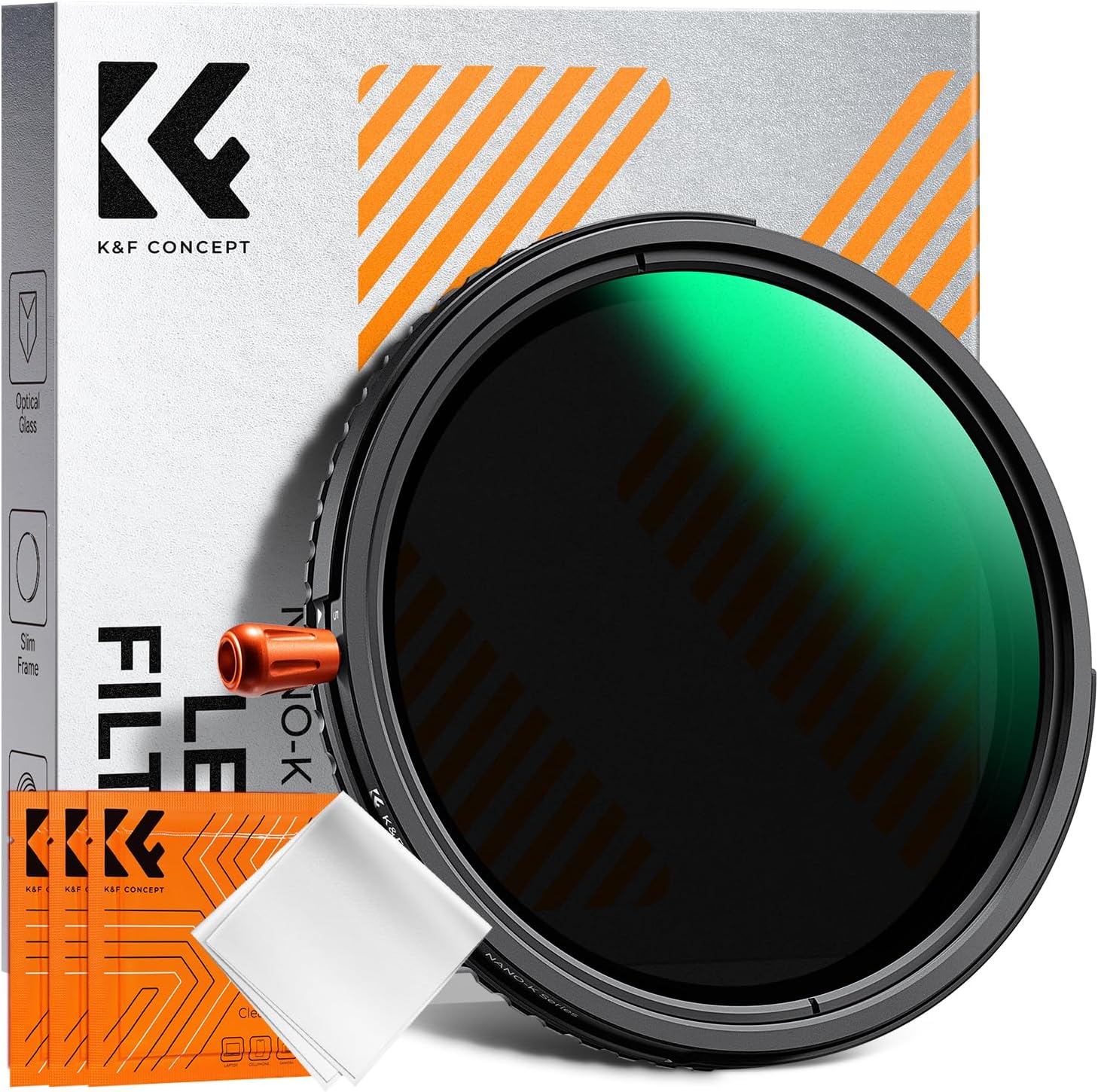 Detalle de K&F CONCEPT 3-in-1 Filter 49 mm mit 28 Schichten