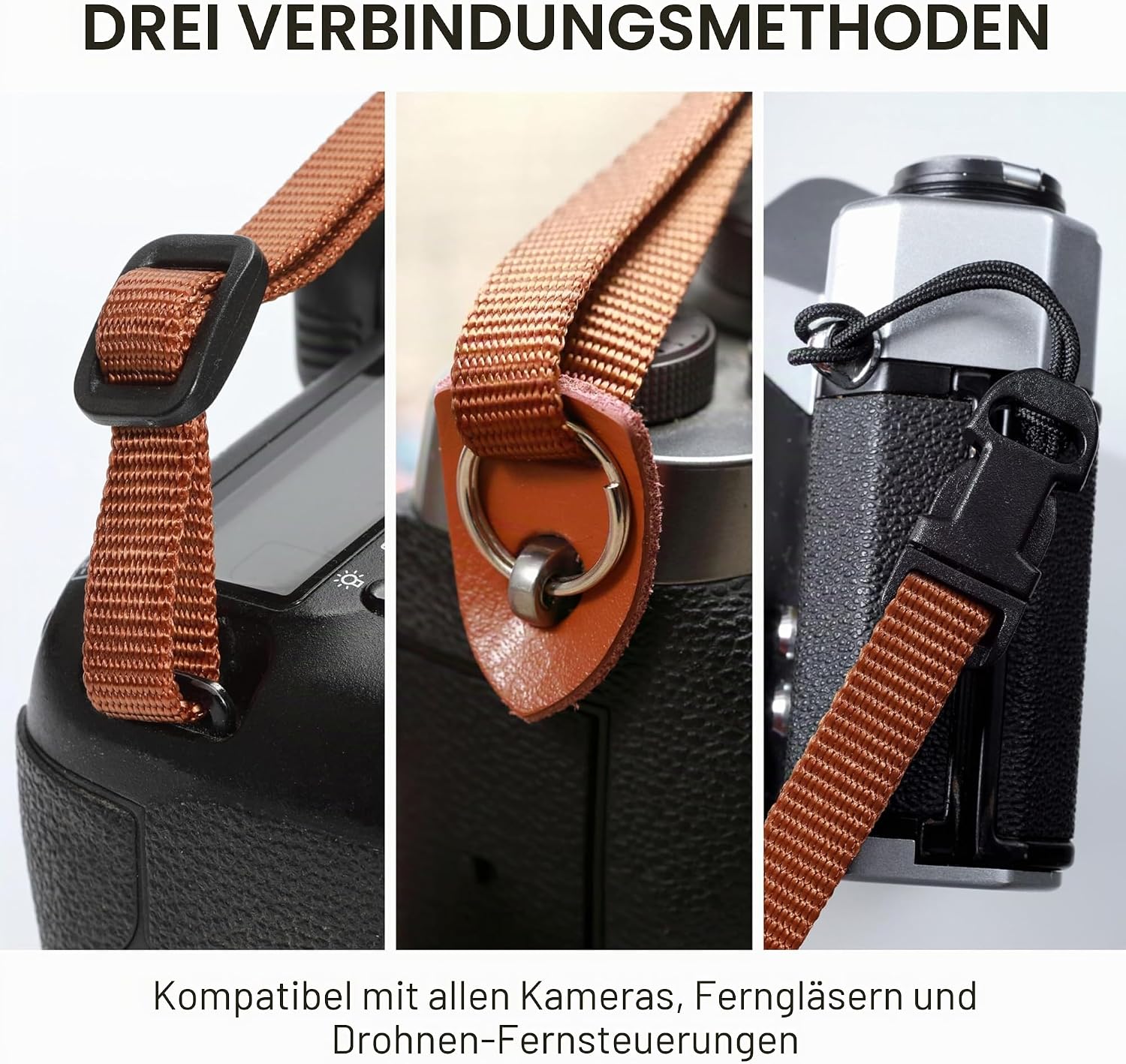 Detalle 2 de Padwa Helios Kameragurt 2 Zoll Vollnarbenleder