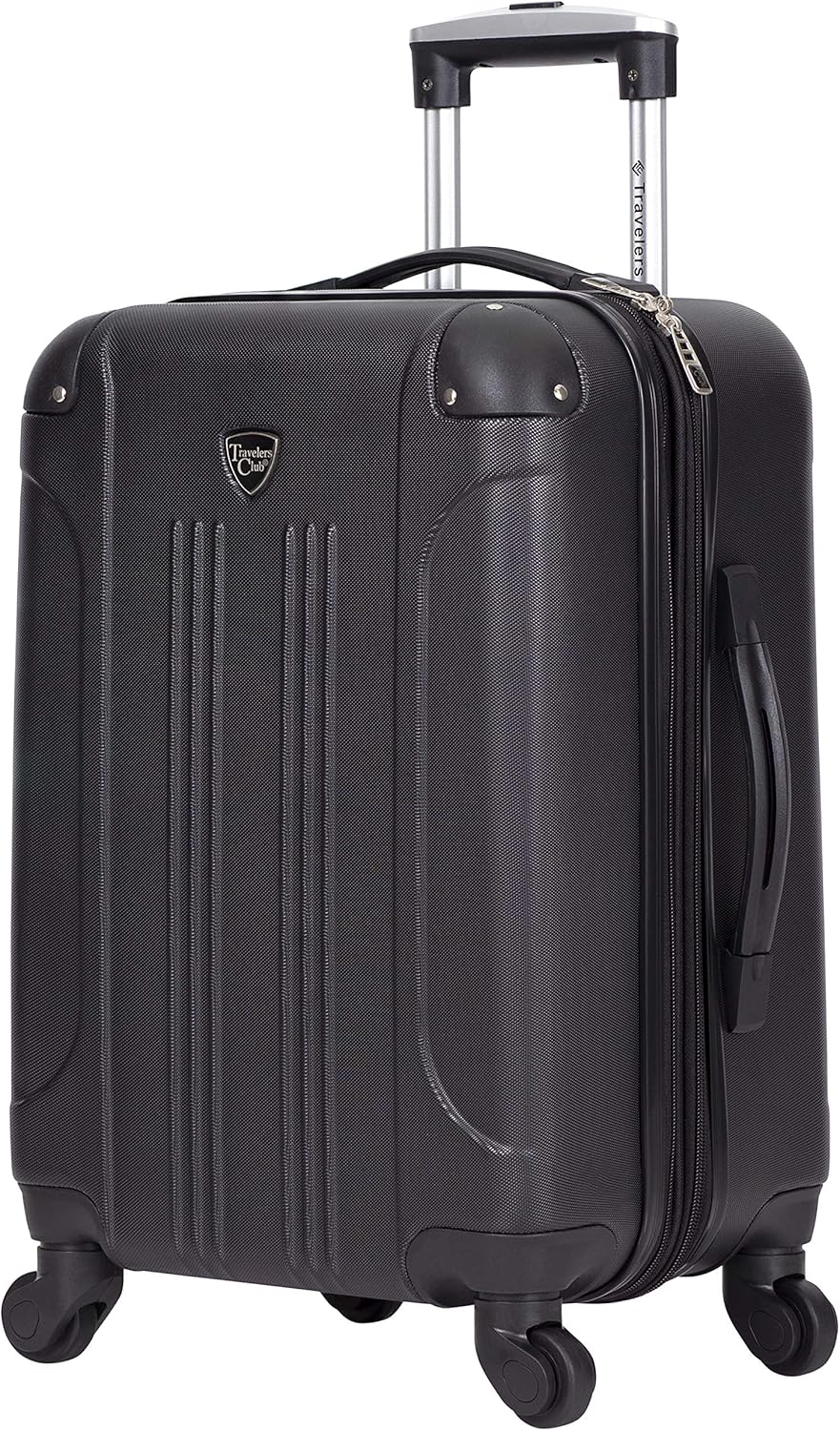 Detalle de Travelers Club Chicago Hardside Erweiterbare Spinner Gepäckstücke