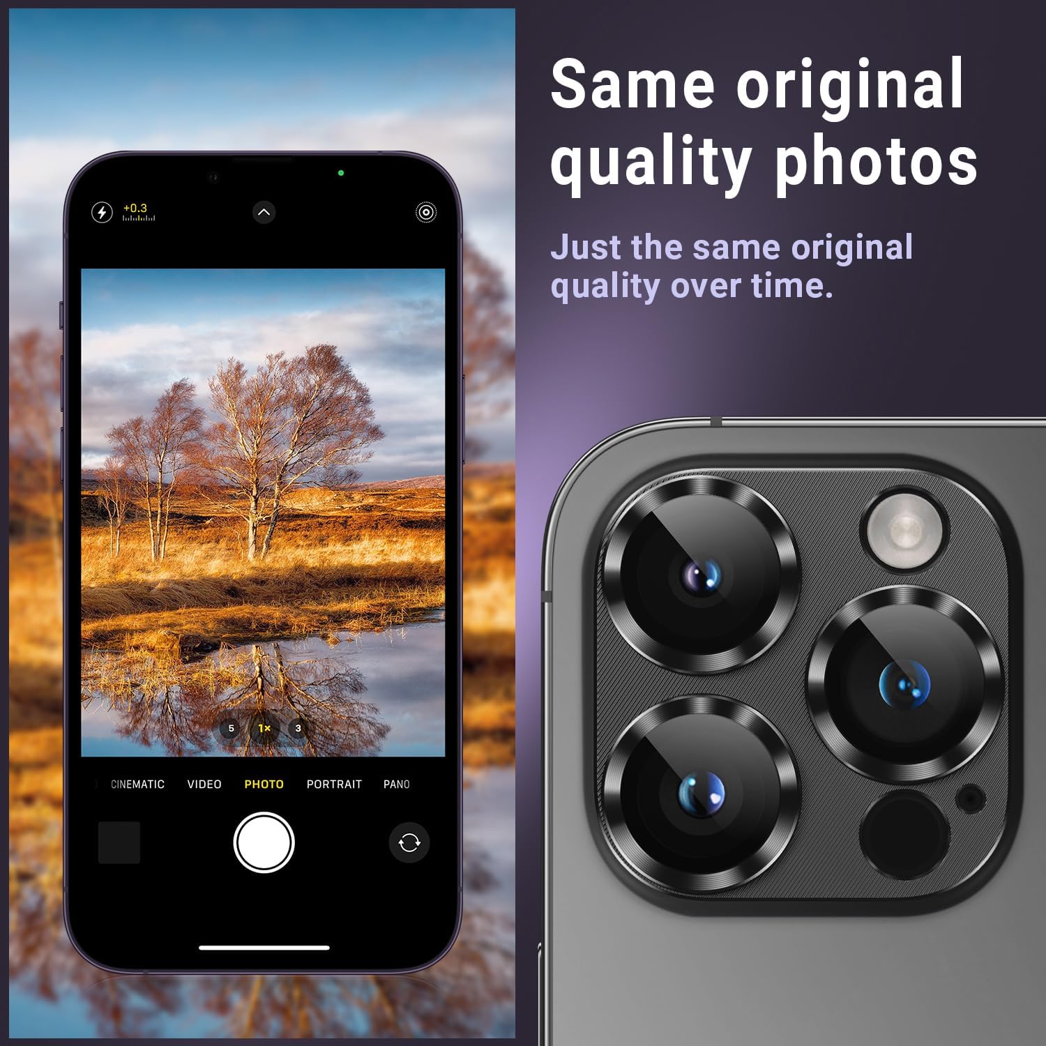 Thumbnail 1 de AFARER Kameraschutz-Glas für iPhone 15 Pro / Pro Max – 2er-Pack