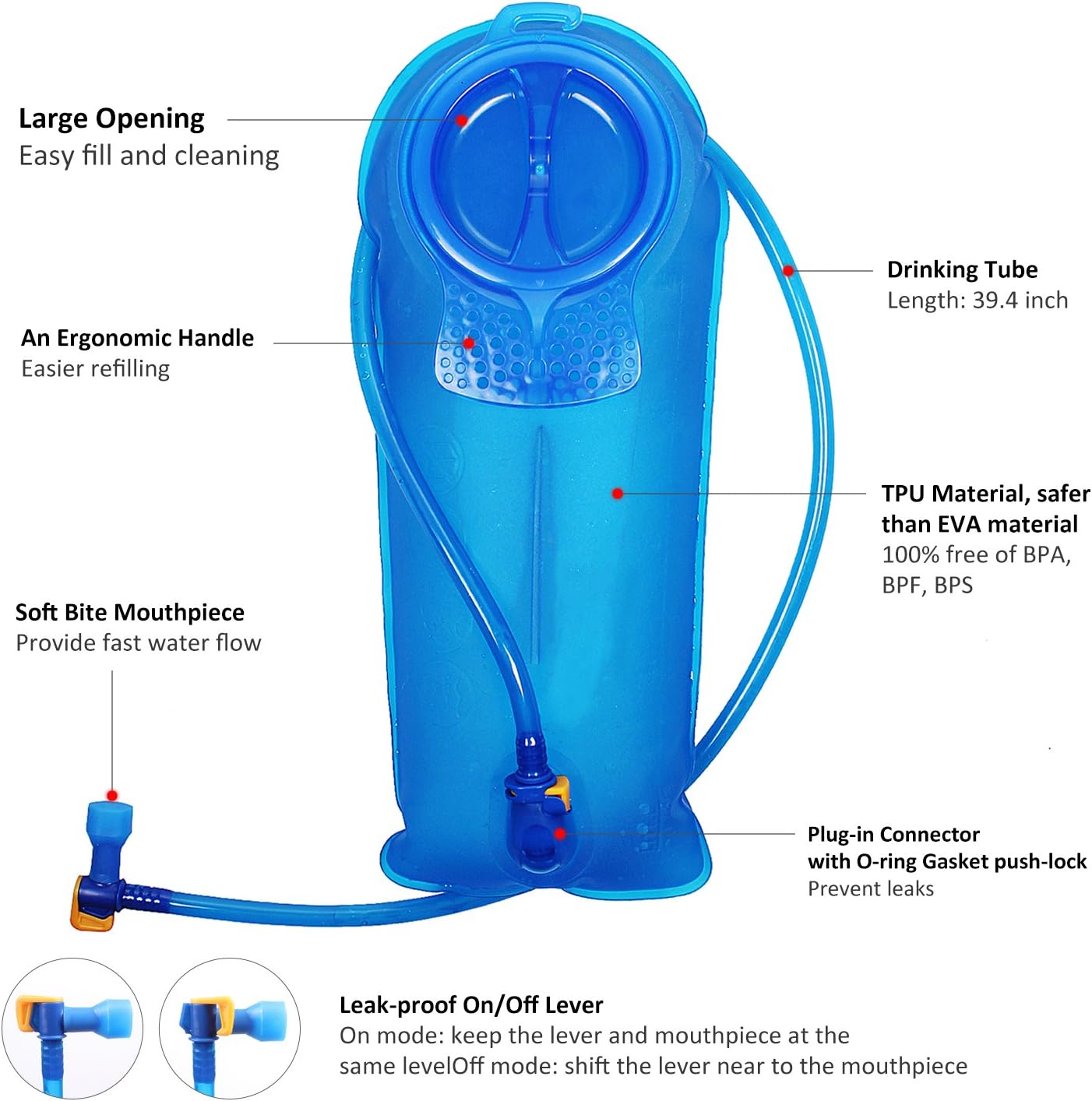 Detalle 2 de Hydration backpack with 2L water bladder