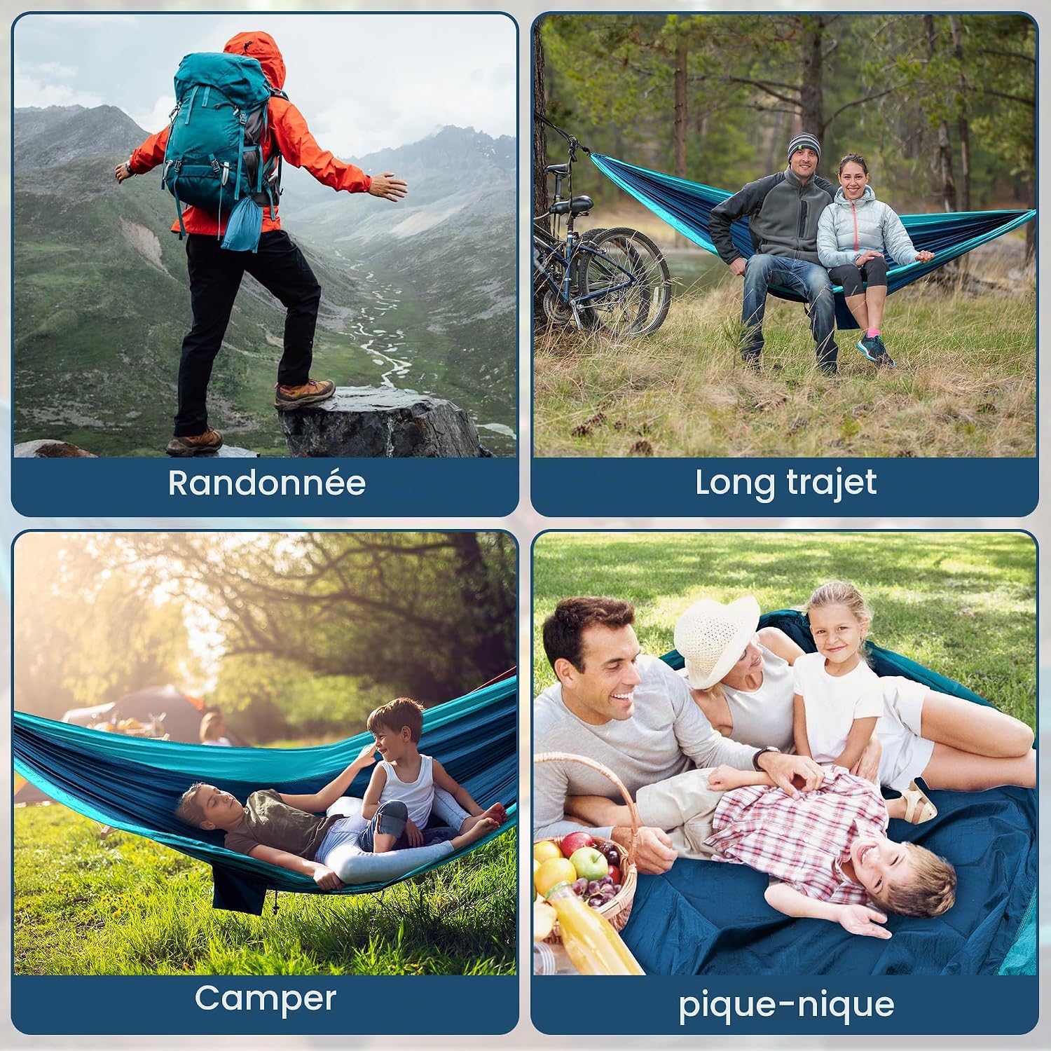 Thumbnail 5 de Sancen XXL-hangmat voor 2 personen, 300 x 200 cm, opvouwbaar nylon