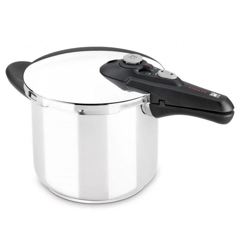 Detalle de Olla a presión Bra Vitesse A185100, Ø20 cm, 3 L, acero inoxidable 18/10, apta para inducción