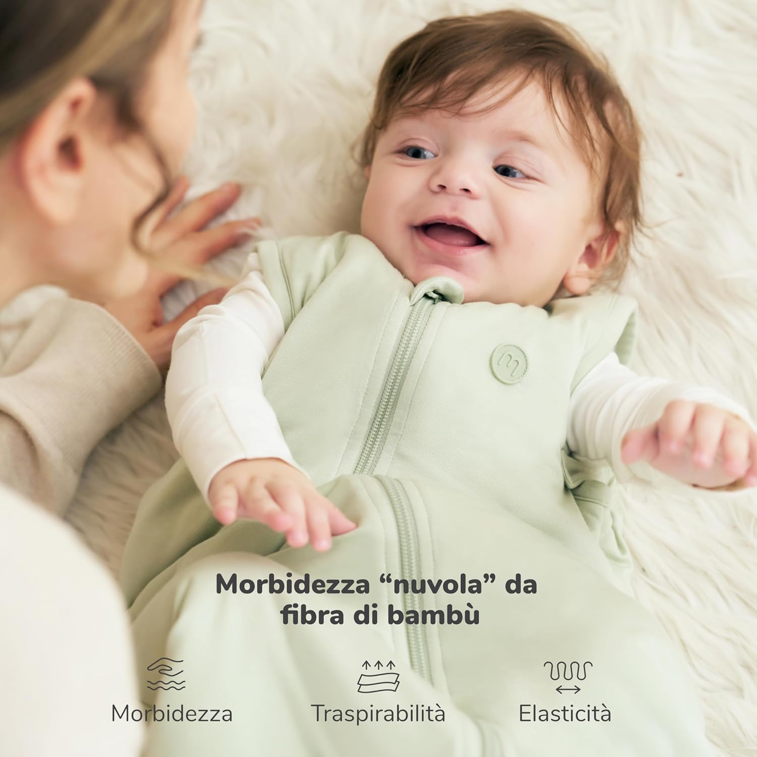 Thumbnail 4 de Momcozy Sacco Nanna per Bebè 1,5 TOG in Fibra di Bambù con SnapFit Regolabile