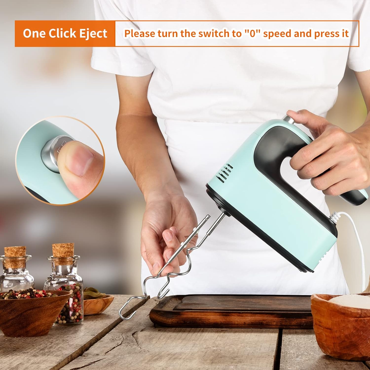 Thumbnail 5 de Yomelo 9-Speed Hand Mixer 400W 🍰