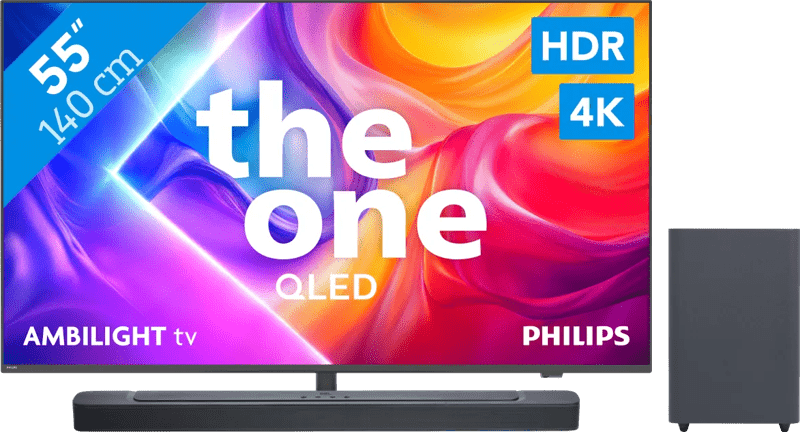 Detalle de Philips PUS9000 55 Zoll QLED 4K mit JBL Bar 2.1