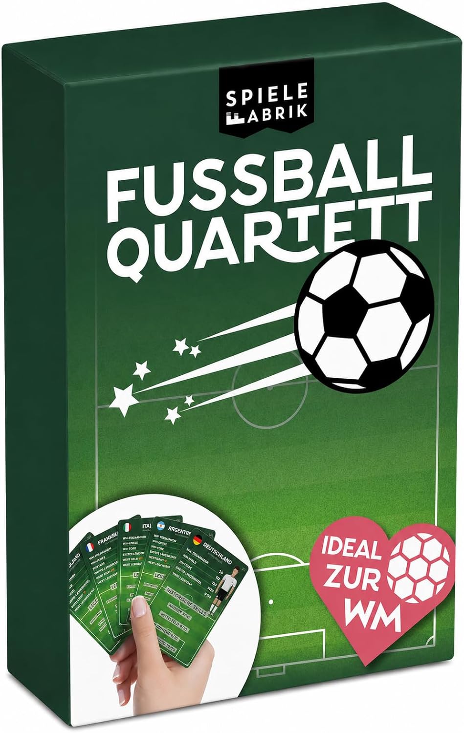 Detalle de Spielefabrik Fußball QUARTETT – Das kompakte Fußball-Kartenspiel für Fans ab 7 Jahre