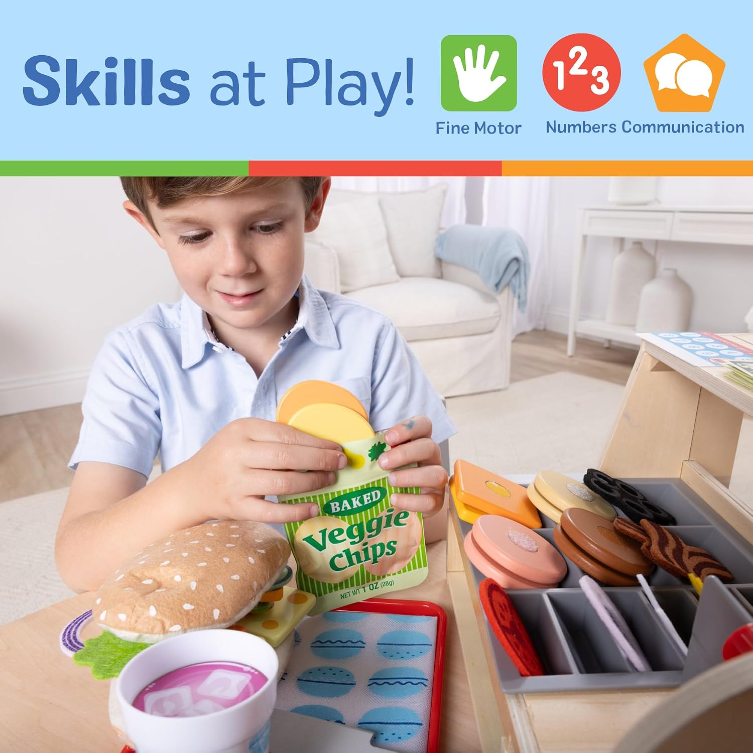 Thumbnail 4 de Melissa & Doug Slice-Stack-Serve Sandwich Counter