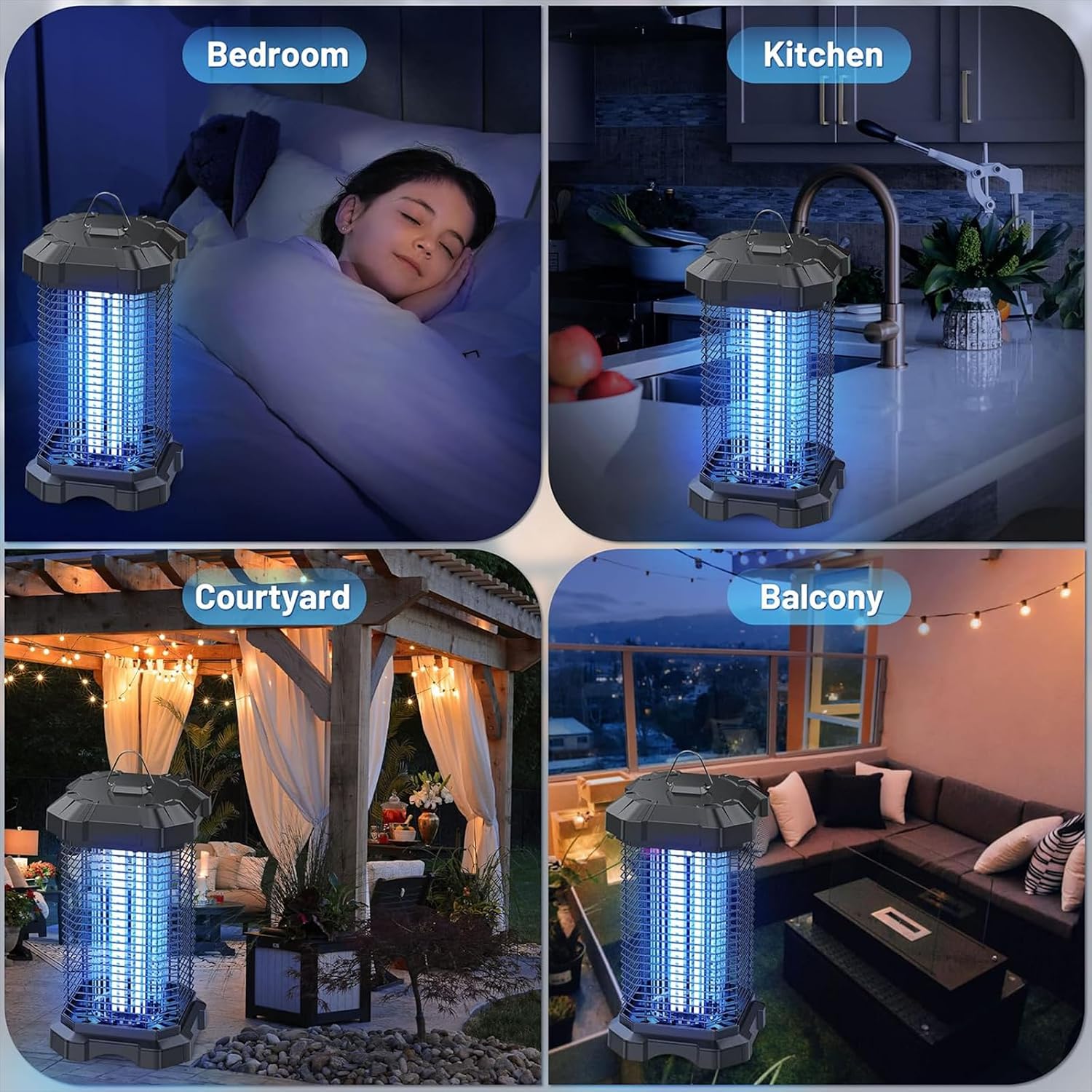 Thumbnail 5 de Jawlark Lampe Anti Moustique Électrique 4200V - Piège à Mouches Puissant 18W pour Intérieur et Extérieur